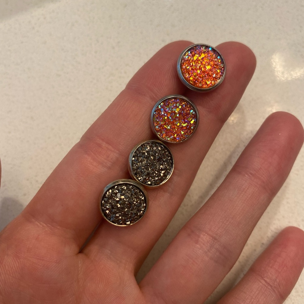 Druzy Stud Earrings